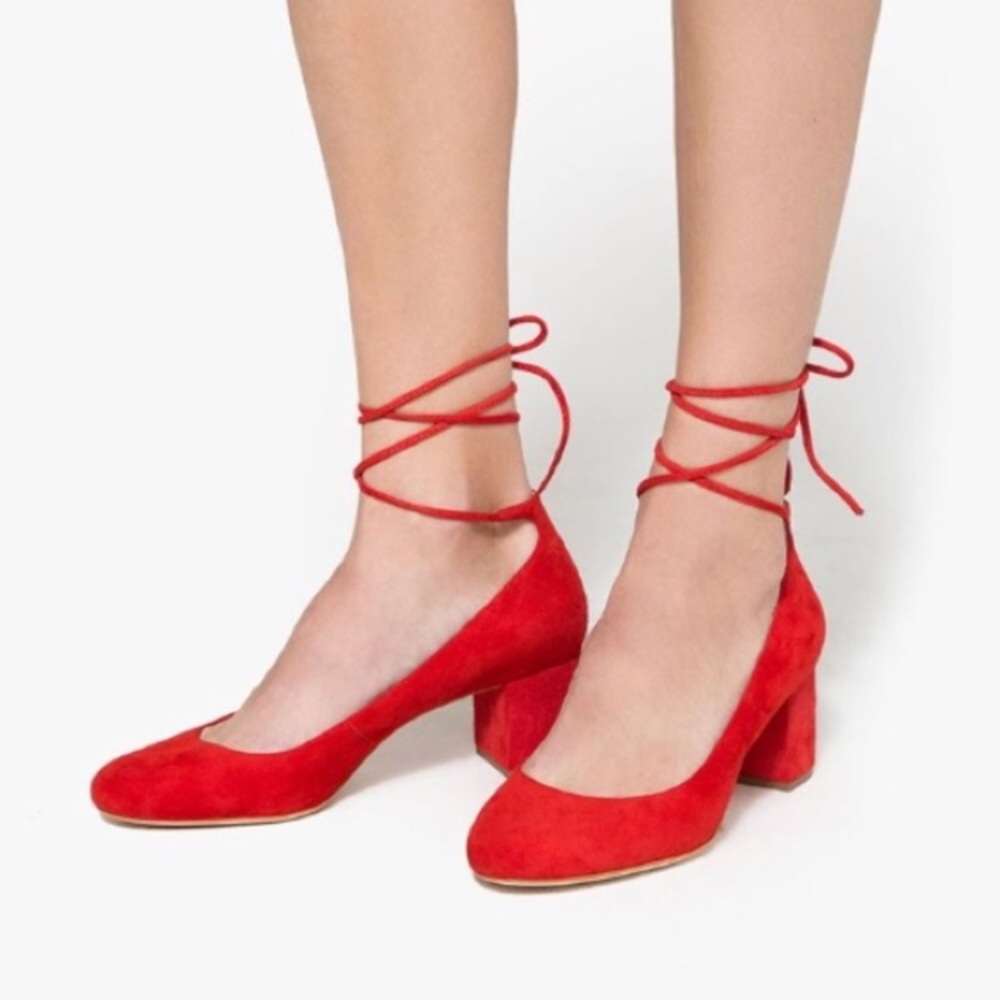 Loeffler Randal Clara suede leather r…